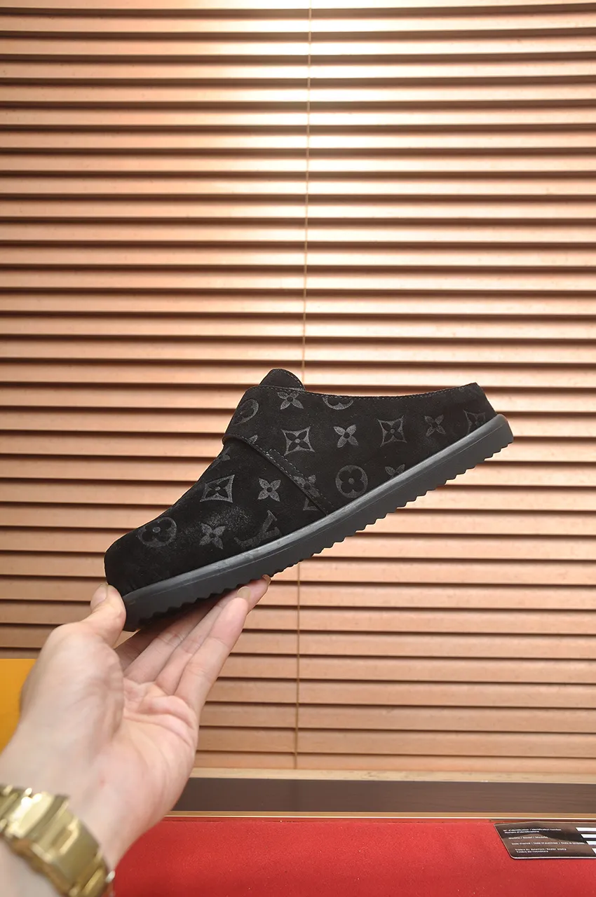Men's men's shoes 💰520💶[LOUIS VUITTON] (cowhide lining) new style 🍀LV Louis Vuitton * - top version of LV classic semi-slip trendy shoes! Made of imported original cow suede cowhide, with a first layer of comfortable cowhide lining inside! Original wear-resistant rubber outsole! High quality products! Code number 38-45 (45 customized)